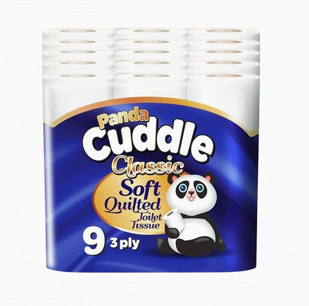 45 Panda Cuddle Classic Soft Quilted 3 Ply Toilet Tissue Rolls (9 Rolls x 5) - Premium Quality Tissue Online - Product Image 45 Panda Cuddle Classic Soft Quilted 3 Ply Toilet Tissue Rolls (9 Rolls x 5) - Premium Quality Tissue Online - Product Image